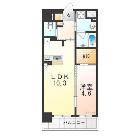 百舌鳥駅 徒歩4分 4階の物件間取画像